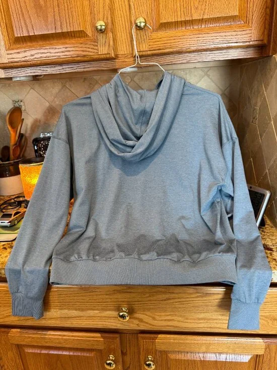 Women's Vuori Halo Performance Pullover Hoodie 2.0 Lt Heather Blue M - Picture 6 of 7